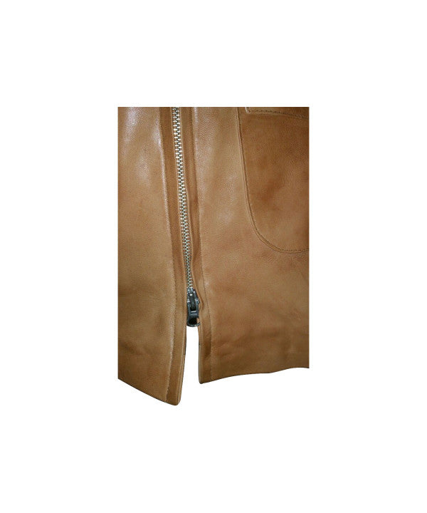 Soft Tan Knee Length Jacket121