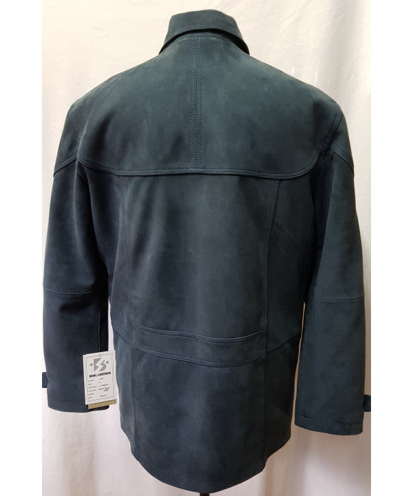 Car Coat 1439 Blue Nubuck