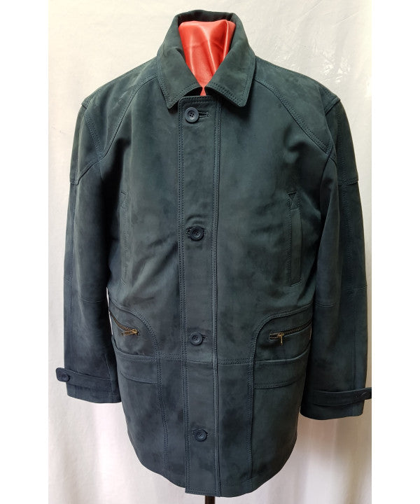 Car Coat 1439 Blue Nubuck