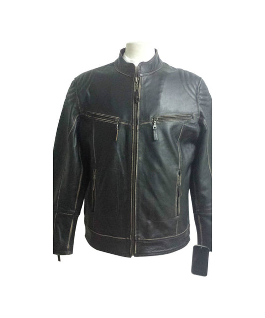 Biker Style Real Leather Jacket