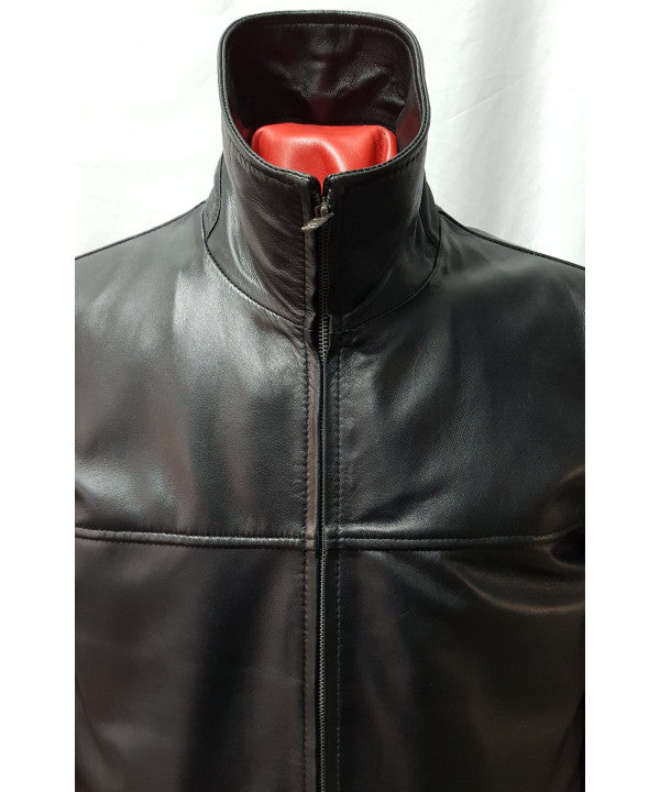 Men's Black Leather ¾