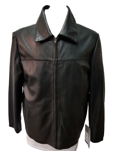 HARRINGTON SHEEP SOFT NAPPA BLACK LEATHER JACKET