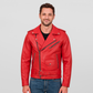 Mens Brando Perfecto Motor Biker Leather Jacket