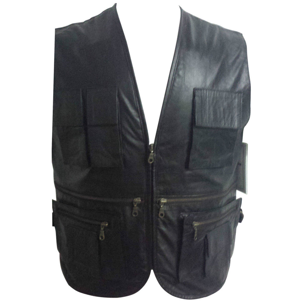 Leather Fisherman Waistcoat