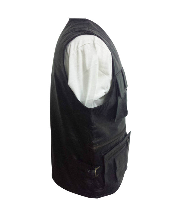 Leather Fisherman Waistcoat
