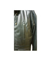 Men Parka Leather Coat
