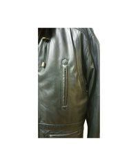 Men Parka Leather Coat