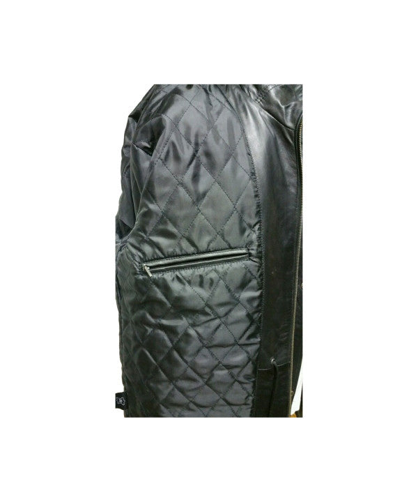 Men Parka Leather Coat