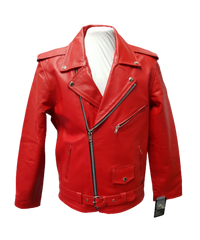 Mens Brando Perfecto Motor Biker Leather Jacket