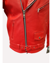 Mens Brando Perfecto Motor Biker Leather Jacket