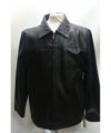 Harrington Antique Soft Black Leather Jacket