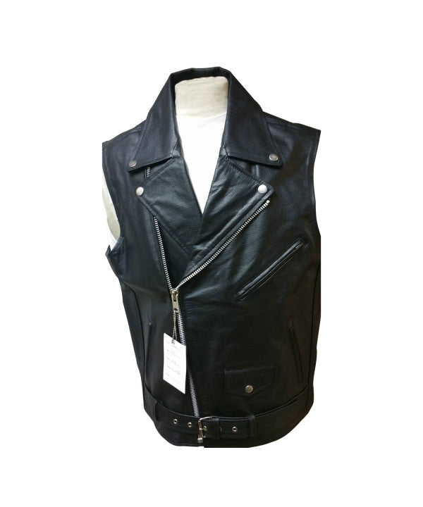 Mens Brando Perfecto Style Motor Biker SLEEVELESS