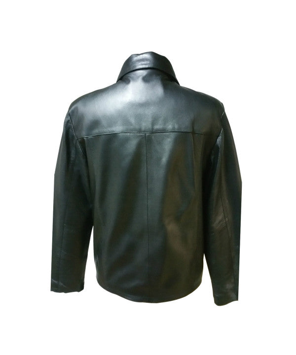 HARRINGTON SHEEP SOFT NAPPA BLACK LEATHER JACKET