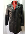 Men classic leather coat - C476