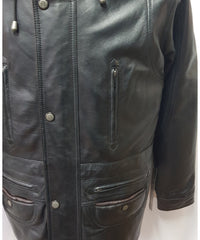 3/4 Car Coat Black/Brown G300