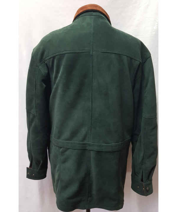 3/4 Car Coat Green Nubuck G300